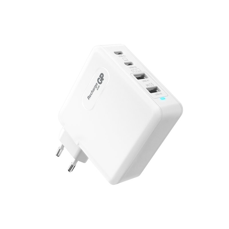 Väggladdare GaN PD 100W 4-portar
