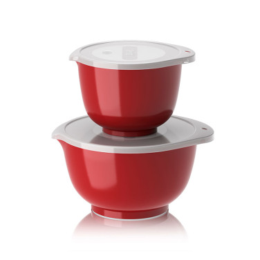 Margrethe Skålset 2-pack med lock Röd